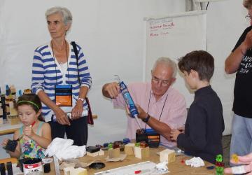 Au coeur du pèlerinage Saint Laurent 2015, atelier sculpture avec Alain-Jacques Lévrier Mussat